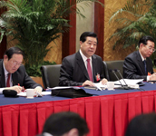 賈慶林參加民盟界政協(xié)委員聯(lián)組討論