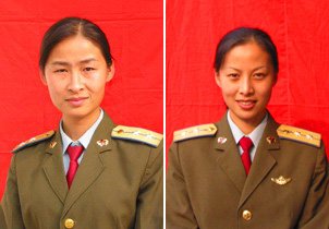 神舟九號(hào)航天員乘組亮相 女航天員引人注目