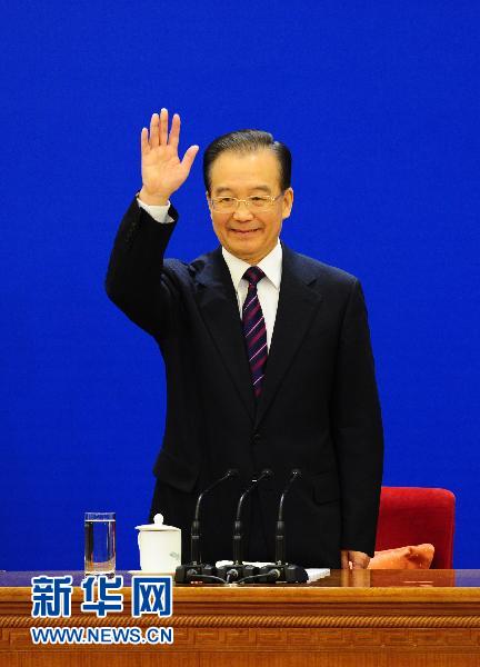 溫家寶總理與中外記者見面