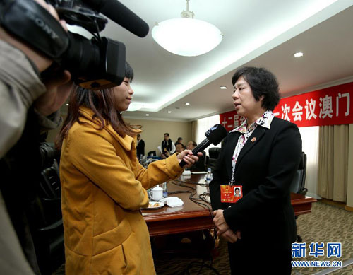澳門代表團(tuán)全體會議向媒體開放