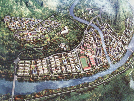 重建中的映秀鎮
