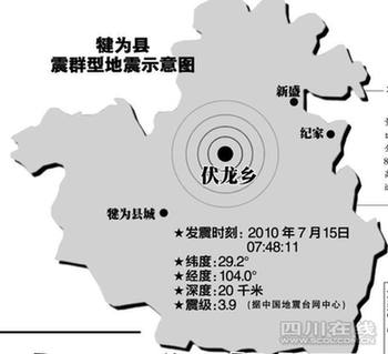 四川犍為1天發生45次地震 不是汶川余震