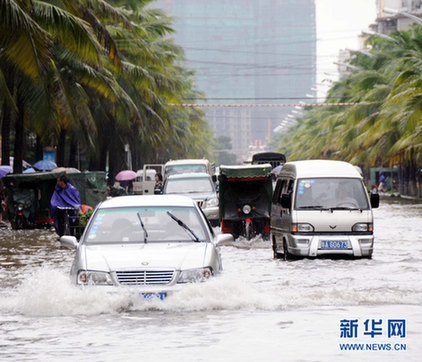 海口：持續降雨造成嚴重內澇(圖)