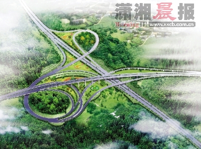 湖南最大立交橋開建 京港澳一段臨時封閉