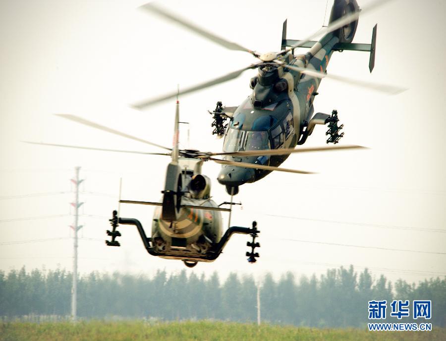 解放軍陸航部隊“風雷”飛行表演隊全家福曝光