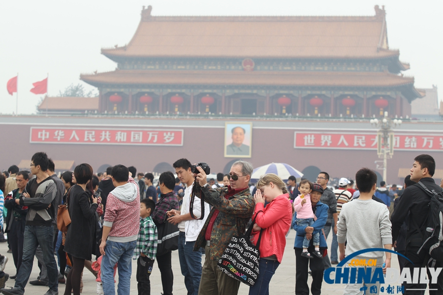 天安門廣場(chǎng)靚景迎賓歡度國(guó)慶