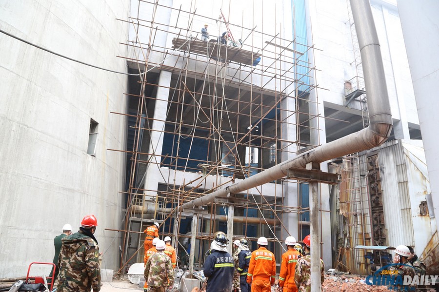 湖北一發電廠拆除煙囪時發生垮塌致二人遇難