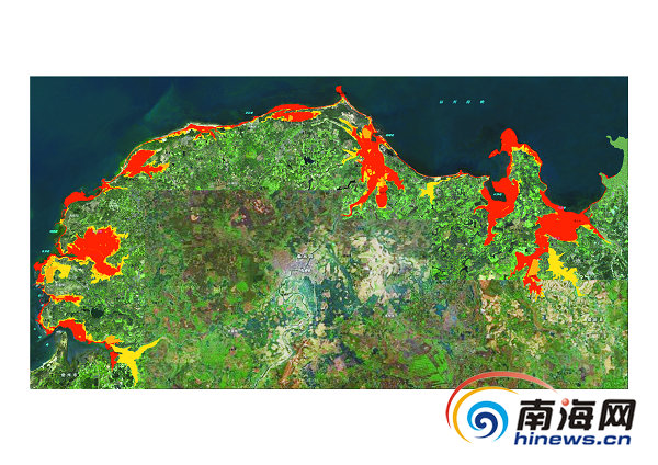 海南5市縣風(fēng)暴潮風(fēng)險區(qū)劃圖公開 標注風(fēng)險區(qū)