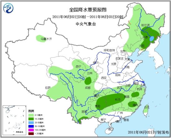 未來三天長江中下游干旱地區(qū)將有降雨 局地有暴雨