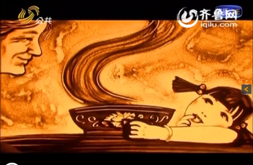 原創(chuàng)沙畫《過年兒》惟妙惟肖描繪記憶中濃濃年味