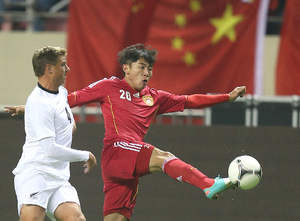 足球——友誼賽:中國(guó)對(duì)陣新西蘭