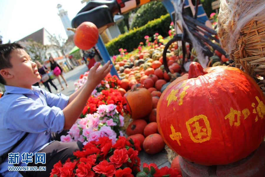 上海：15萬真南瓜打造歡樂萬圣南瓜節