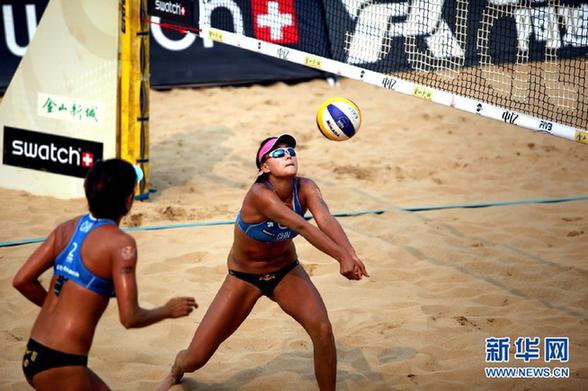 國際排聯沙灘排球世界巡回賽上海站薛晨/張希奪冠