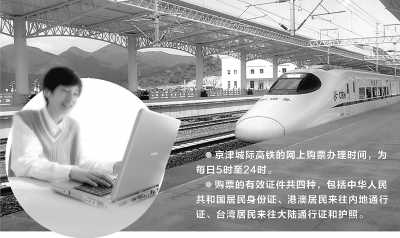 京津城際高鐵試行網(wǎng)絡(luò)售票 車(chē)票網(wǎng)上買(mǎi)刷證進(jìn)出站