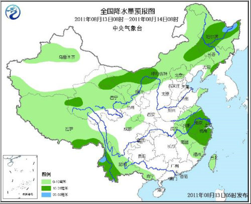 氣象局:未來三天“北雨南晴”將成主要天氣格局 圖