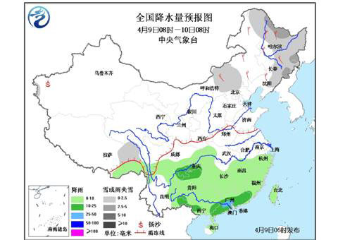 大風(fēng)沙塵猛襲西北華北地區(qū) 華南局地9日迎暴雨