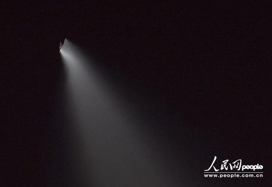 我國多地出現(xiàn)UFO 網(wǎng)友分析疑是反導(dǎo)試驗(yàn)（圖）