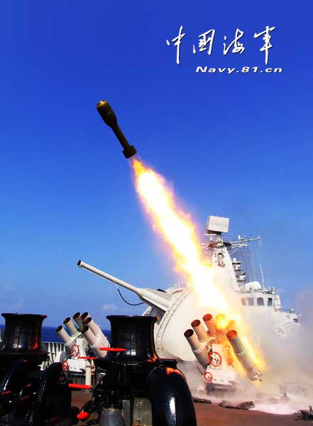 高清：中國海軍亮劍南海 各式武器開火猛攻