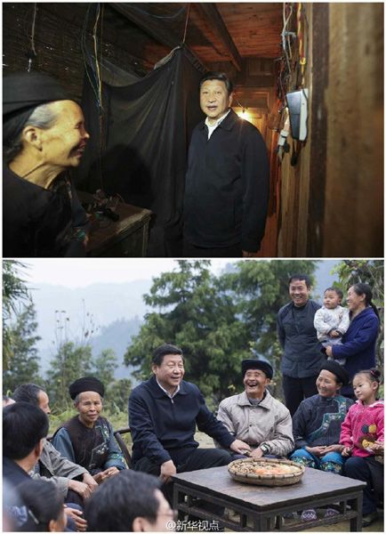 習近平赴湘西調研扶貧攻堅（圖）