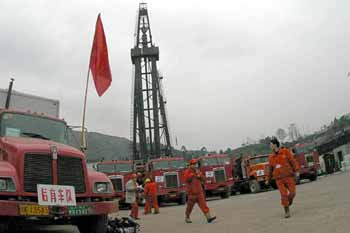 Gas well sealed off