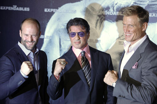 Sylvester Stallone poses for photocall promoting movie 