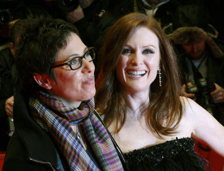 Julianne Moore on red carpet before screening of 