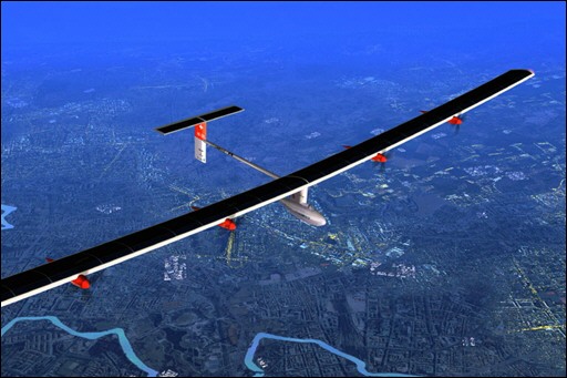 太陽(yáng)能飛機(jī)欲環(huán)球 機(jī)翼長(zhǎng)達(dá)80米只坐1人