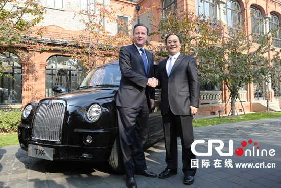英國首相卡梅倫會(huì)見李書福：中英合作帶來雙贏