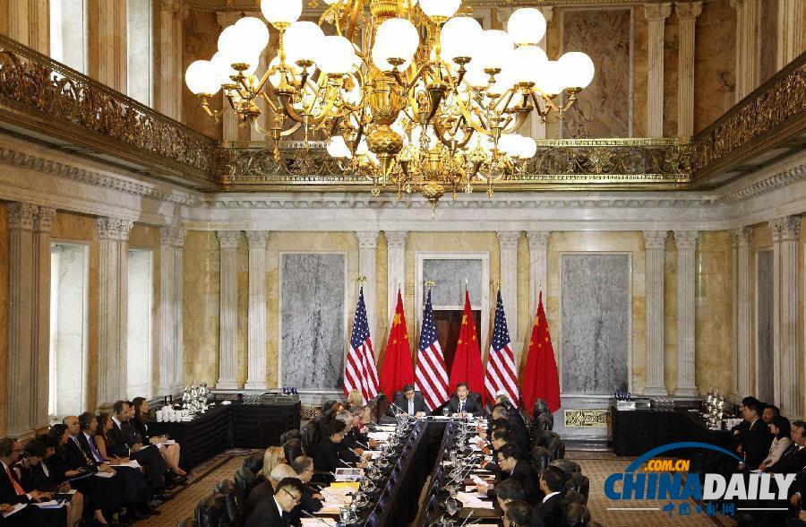 第五輪中美戰(zhàn)略與經(jīng)濟對話會議開始 雙方落座