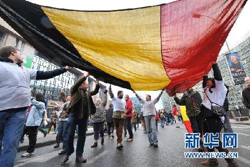 比利時民眾舉行維護國家統一大游行