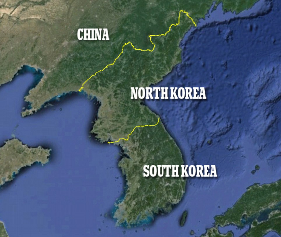 朝鮮半島夜晚燈光對比明顯 南邊燈火通明北邊漆黑一片