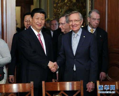 習(xí)近平會(huì)見(jiàn)美國(guó)國(guó)會(huì)參議院多數(shù)黨領(lǐng)袖里德