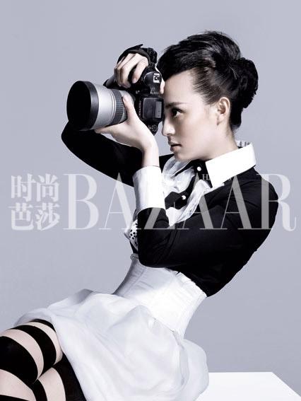 孫儷黑色時(shí)尚寫(xiě)真赫本風(fēng)韻