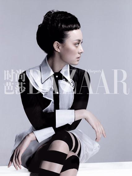 孫儷黑色時尚寫真赫本風韻