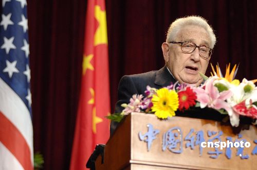 基辛格：中美合作重要 中國崛起不可避免