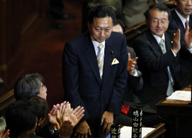 鳩山由紀夫當選日本新首相