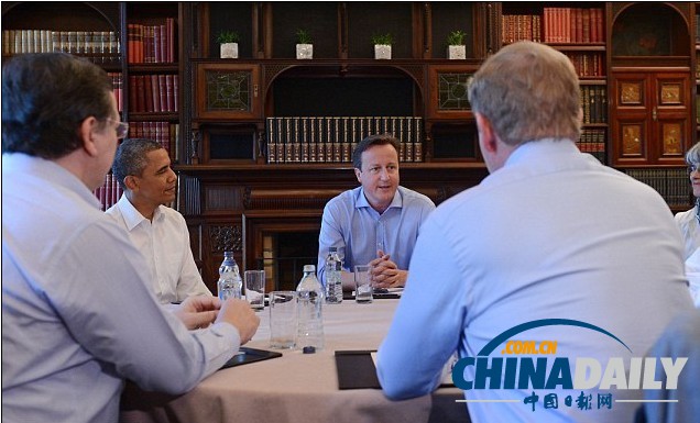 俄美G8峰會探討敘利亞 與會領導人敞領卷袖“輕裝上陣”