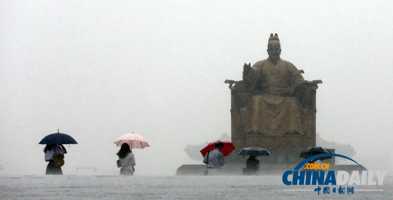 高清組圖：韓國首爾連日暴雨侵襲市民生活受影響