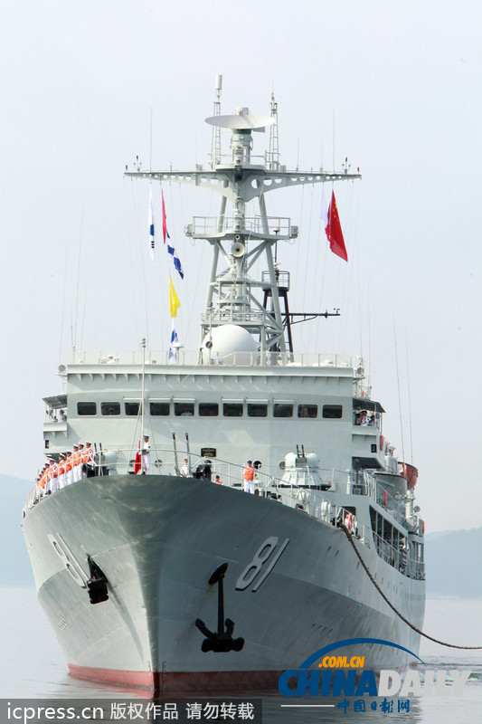 中國海軍“鄭和”號訓練艦到訪韓國（高清組圖）