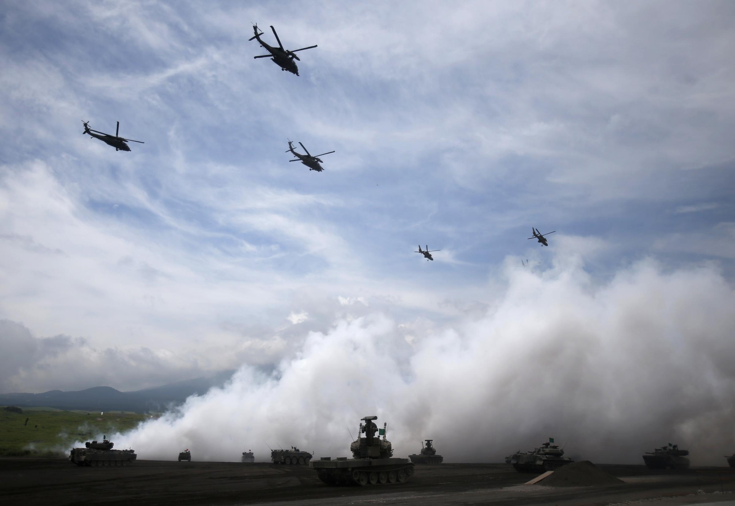 日本自衛隊富士山下演習