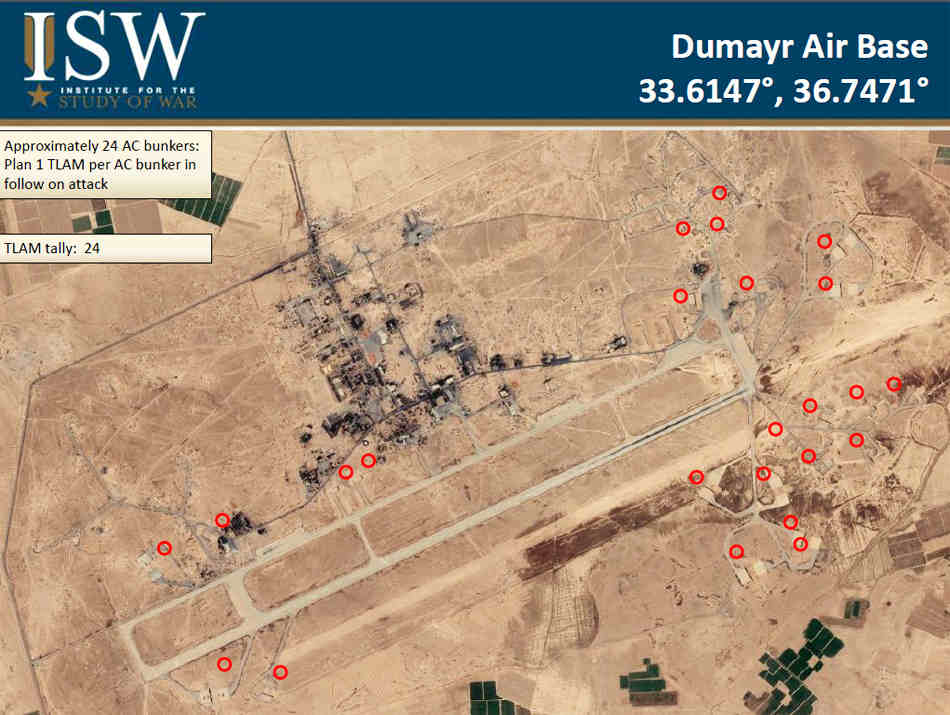 圖解：美至少需要300枚戰斧才能勉強碾碎敘利亞防空