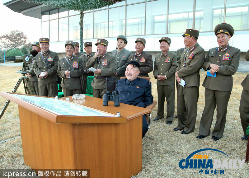 金正恩指導朝鮮人民軍火力打擊訓練（組圖）