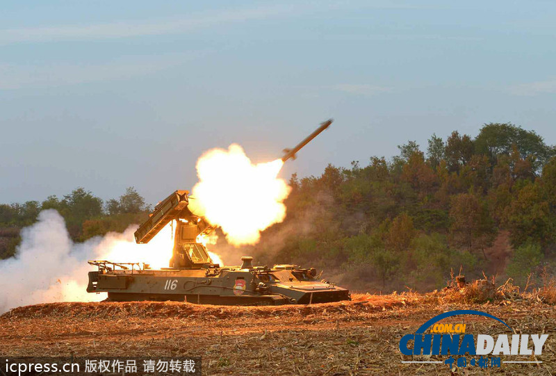 金正恩指導朝鮮人民軍火力打擊訓練（組圖）