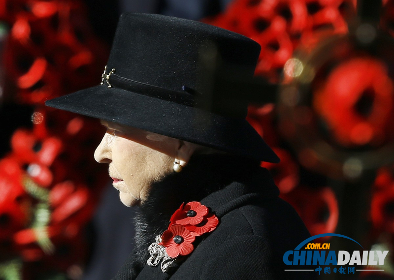 英女王與凱特王妃參加英國國殤紀念日活動<BR>
