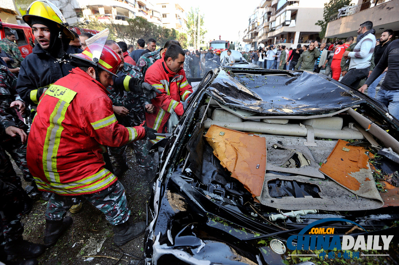 伊朗駐黎巴嫩使館附近發生連環爆炸 百余人傷亡（圖）