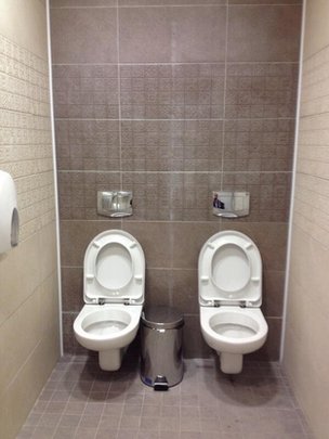索契冬奧會場地驚現雙廁桶洗手間 引推特熱議