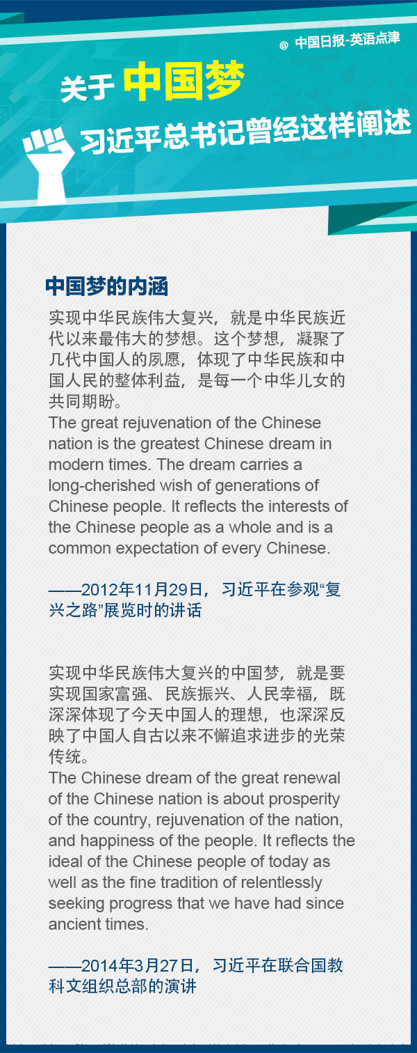關(guān)于中國夢，習(xí)近平總書記曾經(jīng)這樣闡述