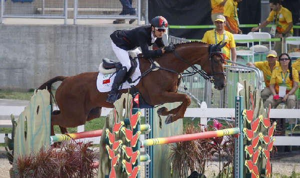 混血馬術選手華天與“堂-熱內(nèi)盧”奧運會第8！
