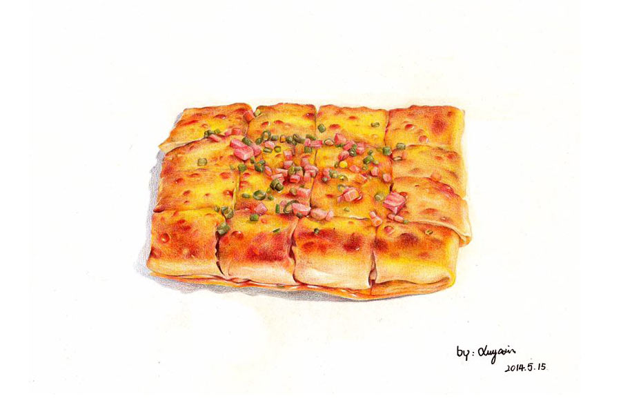 讓人垂涎欲滴的中國(guó)早餐美食彩繪（組圖）