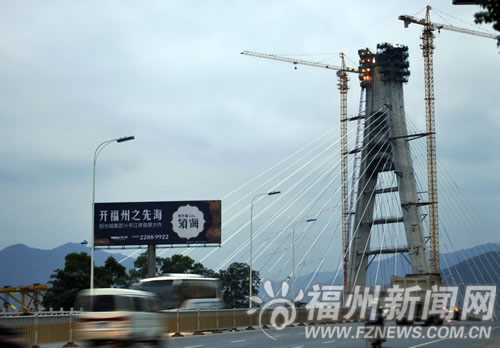 淮安大橋南岸主塔25日封頂　主橋下月中旬將貫通